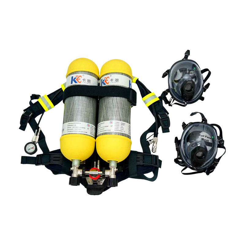 RHZK-6.8L Aparato de respiración de aire a presión positiva de fibra de carbono de doble cilindro