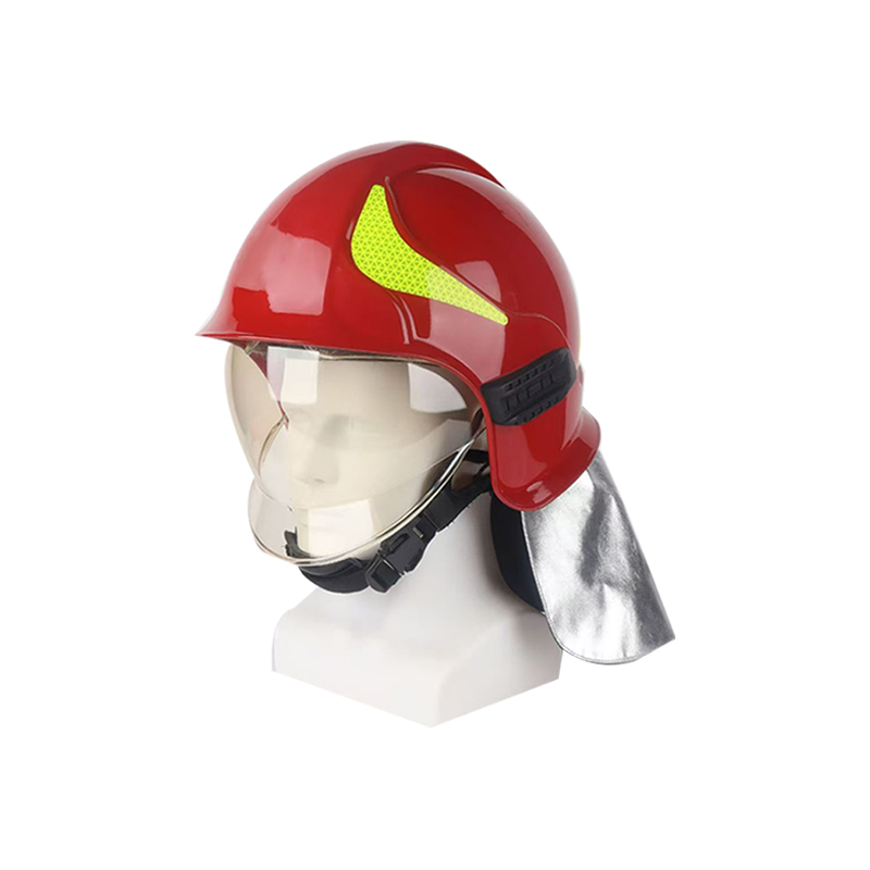 Casco de extinción de incendios estilo gafas dobles de cara completa